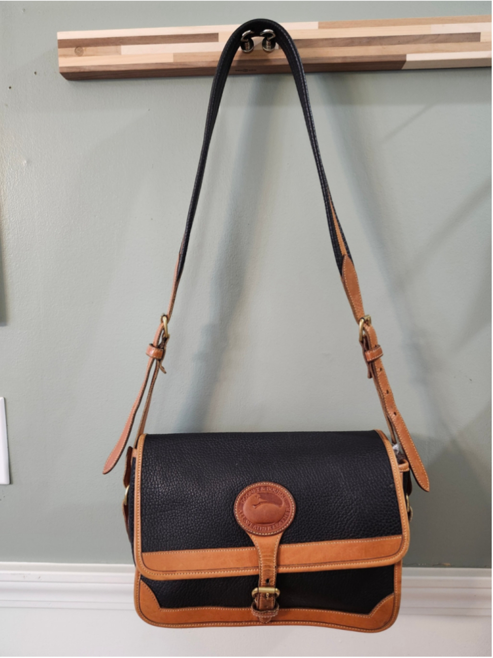 Vintage Dooney & Bourke Crossbody Bag All Weather Leather